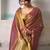 pink woven design zari tissue saree