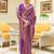 Orange copper floral silk blend designer kanjeevaram saree
