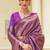 Orange copper floral silk blend designer kanjeevaram saree