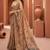 Blue grey floral embroidered pure chiffon tussar saree