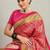 pink ethnic motifs silk heavy work positon printing saree