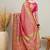 pink ethnic motifs silk heavy work positon printing saree