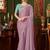 lavender embellished sequinned pure chiffon saree