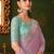 lavender embellished sequinned pure chiffon saree