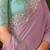 lavender embellished sequinned pure chiffon saree