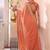 Peach peach-coloured ethnic motifs zari silk blend paithani saree