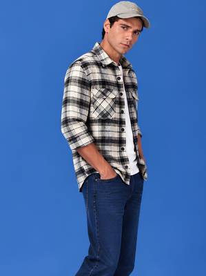 Checked flannel boxy fit shirt 4