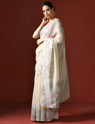 Red red ethnic motifs zari silk blend paithani saree 3