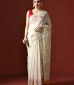 Orange orange ethnic motifs zari silk blend paithani saree