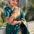 Navy blue navy blue ethnic motifs zari silk blend paithani saree