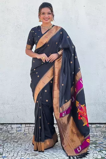 Lavender embellished mukaish organza saree