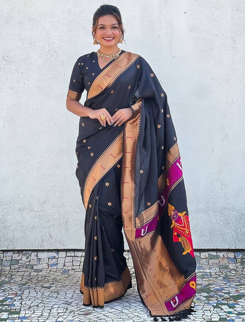 Lavender embellished mukaish organza saree