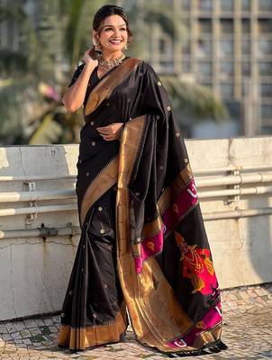 Lavender embellished mukaish organza saree 2