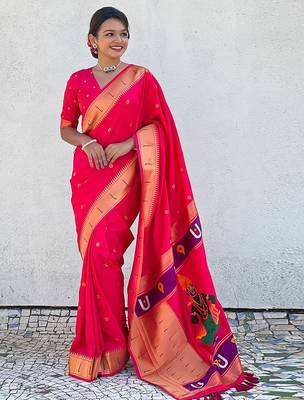 Pink embellished beads and stones designer saree 3