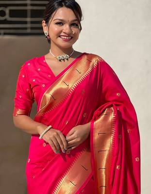 Pink embellished beads and stones designer saree 4