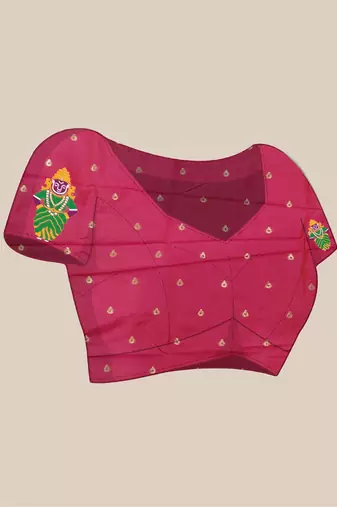 Pink embellished beads and stones designer saree