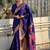violet woven design zari paithani saree