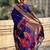 violet woven design zari paithani saree
