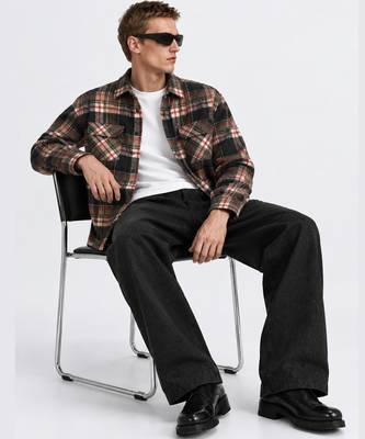 Checked flannel boxy fit shirt 3