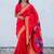 red woven design zari paithani saree