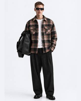 Checked flannel boxy fit shirt 4