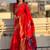 red woven design zari paithani saree