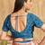 blue floral pure crepe saree