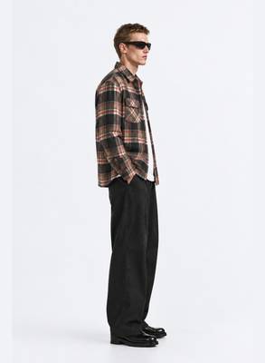 Checked flannel boxy fit shirt 5