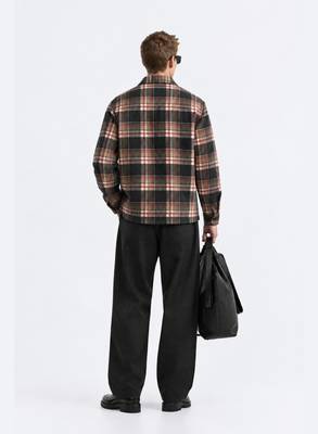 Checked flannel boxy fit shirt 6