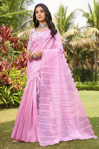 Teal zari tissue woven design saree