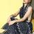navy_blue sequinned pure georgette saree