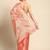 pink floral zari organza kanjeevaram saree