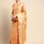 Cream cream-coloured & gold-toned woven design zari silk blend banarasi saree