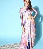 Green woven design zari silk blend banarasi saree