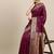 purple purple & golden ethnic motifs zari silk blend paithani saree