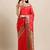 Pink women embellished saree with solid border