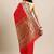 Pink women embellished saree with solid border