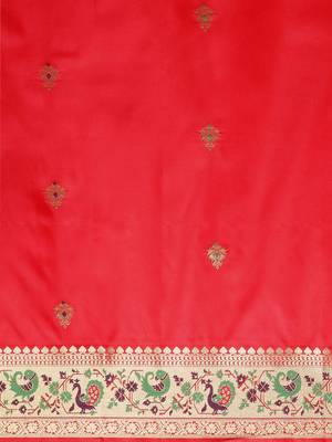 Pink women embellished saree with solid border 3