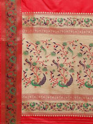 Pink women embellished saree with solid border 4