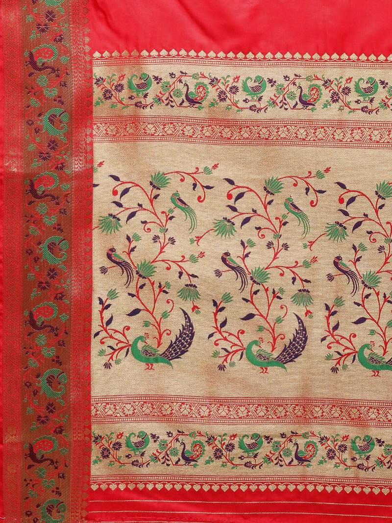 Pink women embellished saree with solid border