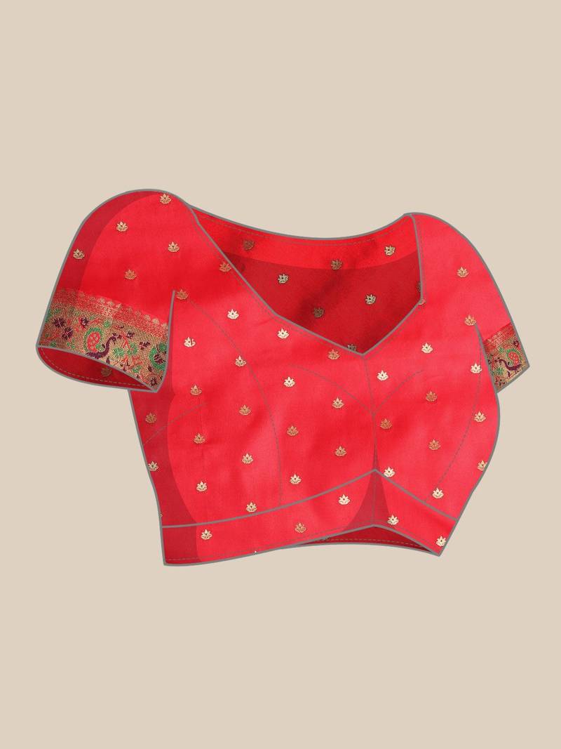 Pink women embellished saree with solid border