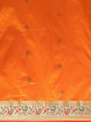 Pink pink & golden floral zari organza kanjeevaram saree 3
