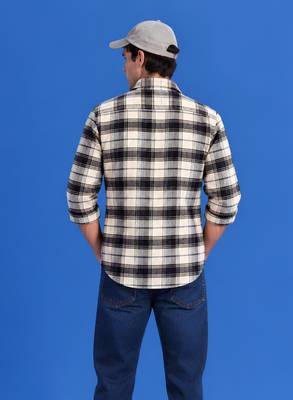 Checked flannel boxy fit shirt 4