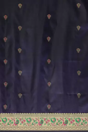 Green green floral zari organza kanjeevaram saree