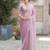 lavender embellished mukaish organza saree