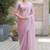 pink embellished beads and stones designer saree