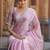 pink embellished beads and stones designer saree
