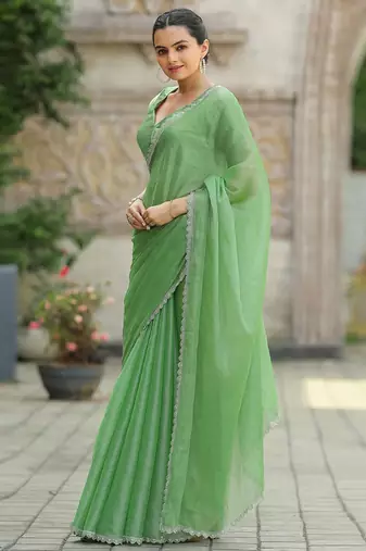 Purple woven design ethnic motifs zari organza saree