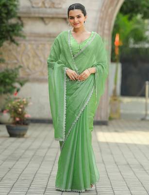 Purple woven design ethnic motifs zari organza saree 4