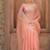 peach women embellished mukaish organza saree